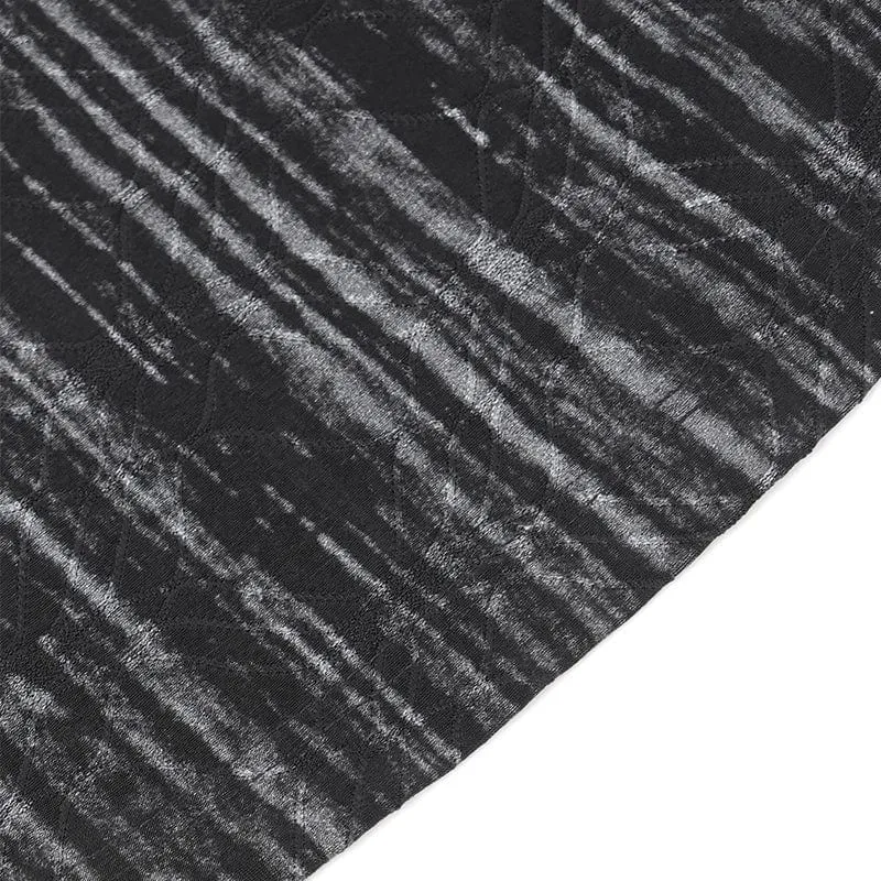 Gothic-Weste mit geripptem Mesh-Spleiß und Reißverschluss für Herren