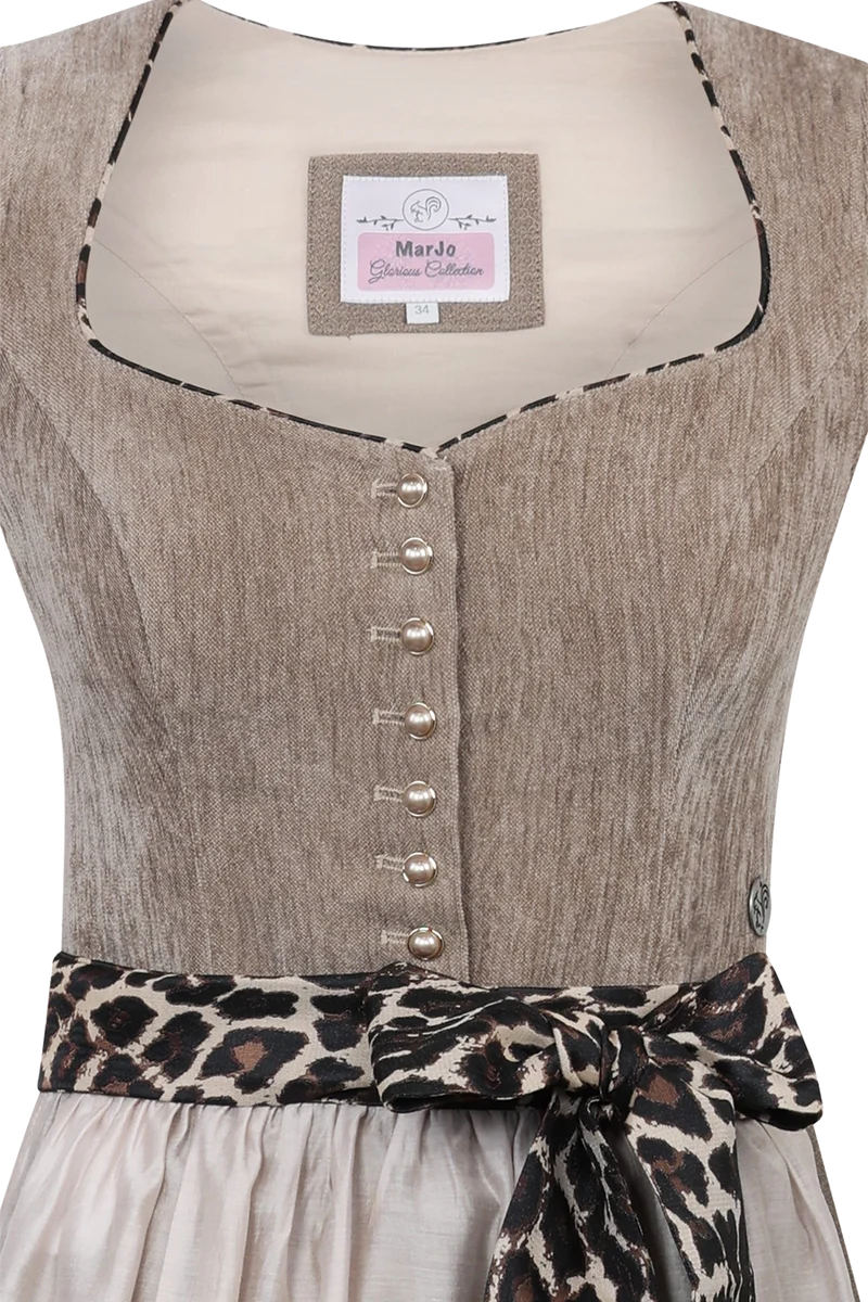 Midi-Leodirndl mit abnehmbaren Flügelärmeln Oberhofen - sand