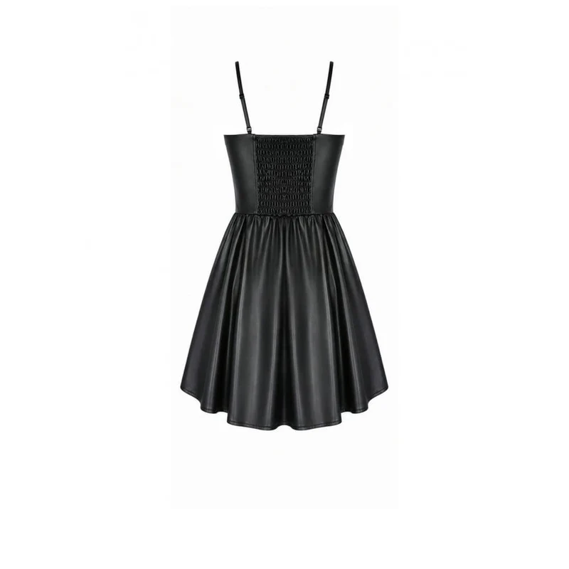 Punk-Kleid für Damen mit Karomuster, Patchwork-Einsätzen und unregelmäßigem Saum, ideal als Abschlusskleid