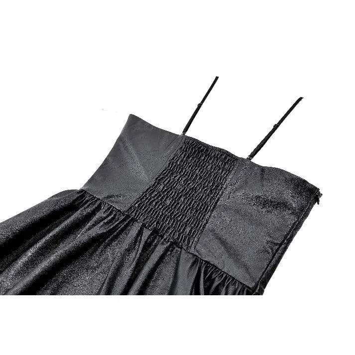 Punk-Kleid für Damen mit Karomuster, Patchwork-Einsätzen und unregelmäßigem Saum, ideal als Abschlusskleid