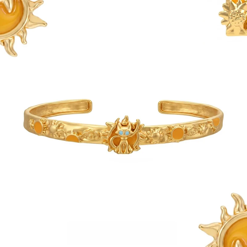 Grunge-Armband für Damen mit Sonnenkatze