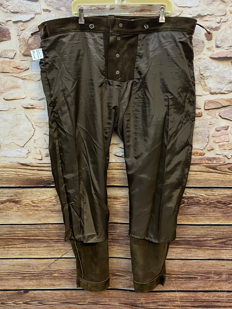 Vintage Trachten Lederhose Herren braun Gr. 30 lange Lederhose Kalbsleder