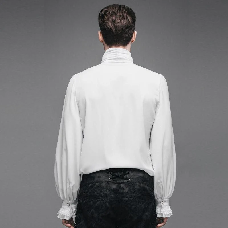 Herren Vintage Rüschenhemd