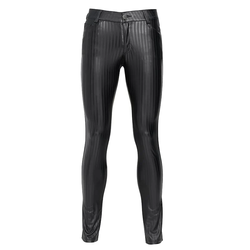 Herren Skinny Punk Striped Hose