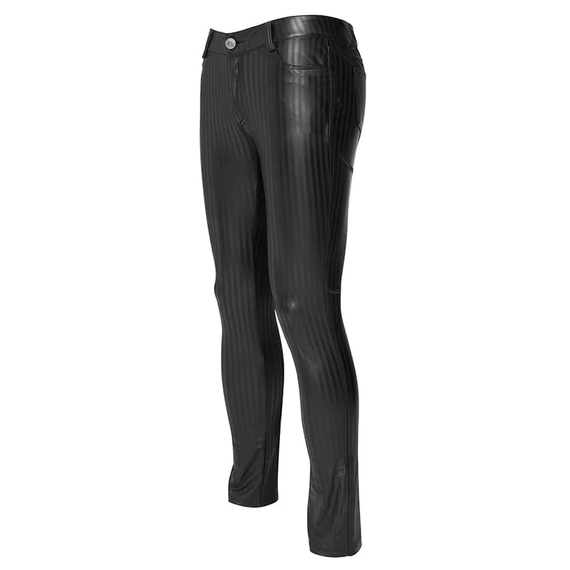Herren Skinny Punk Striped Hose