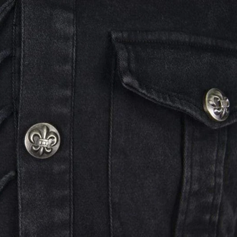 Ärmellose Punk-Weste für Herren im Used-Look