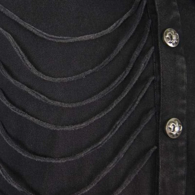 Ärmellose Punk-Weste für Herren im Used-Look
