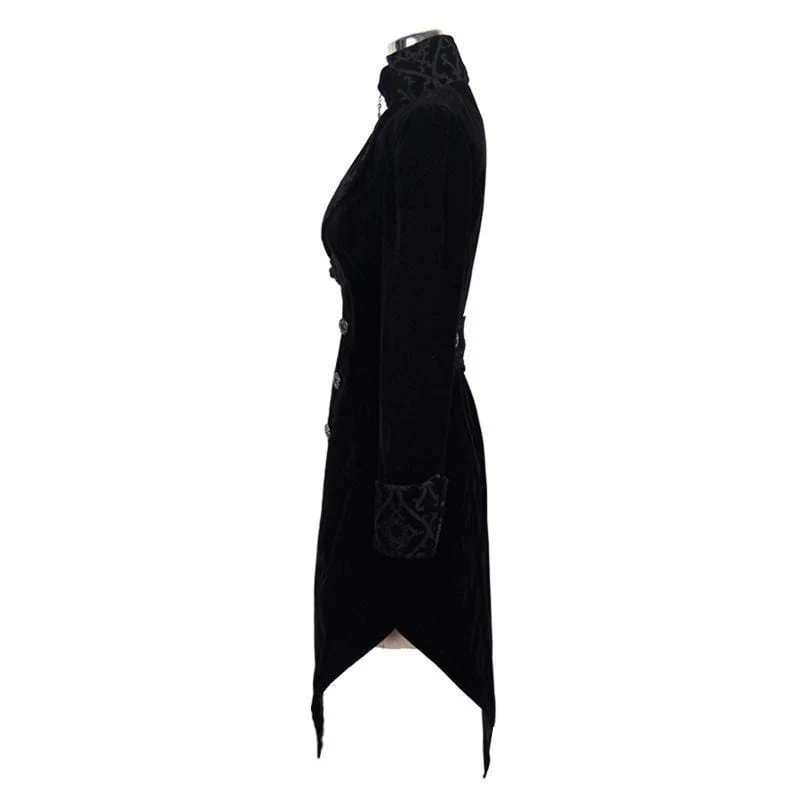 Vintage Goth-Frauenmantel mit drei Knöpfen
