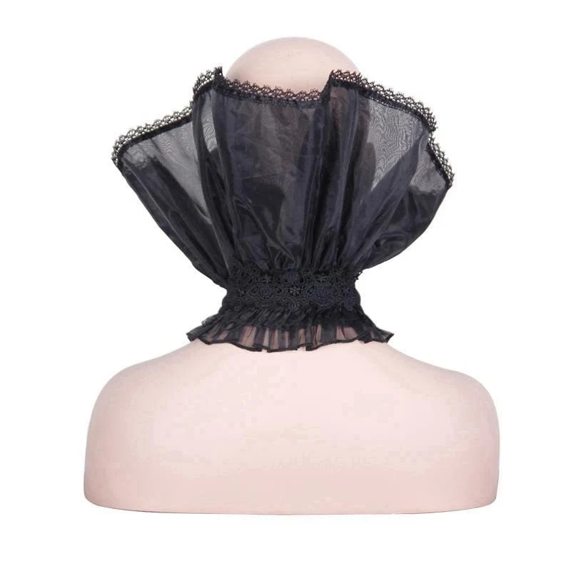 Damen Vintage Rüschen Trichter Ruff Kragen