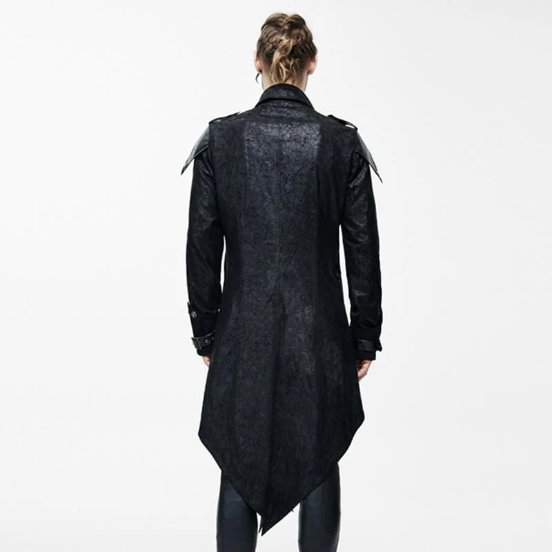 Herren Vintage Frack mit Lederdetails