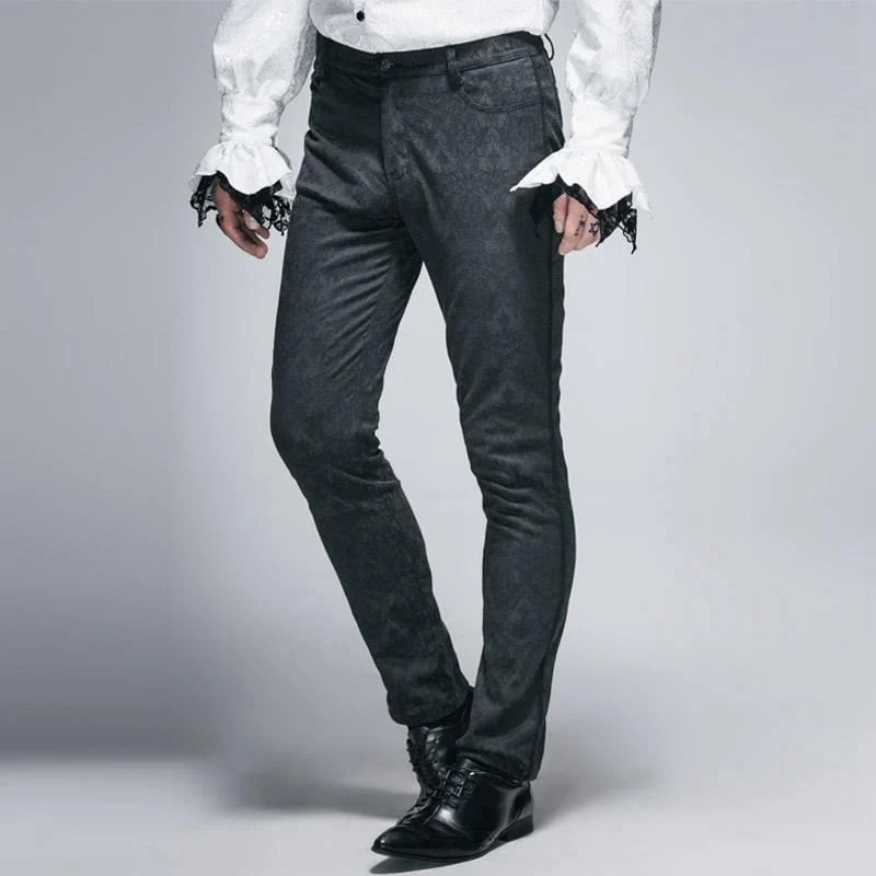 Herren Punk Classic Brocade Hose