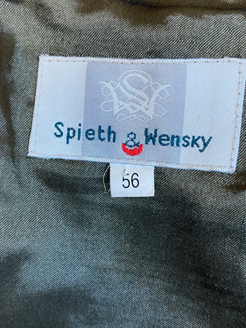 Vintage Trachten Lederhose Herren grün Gr. 56 Echtleder