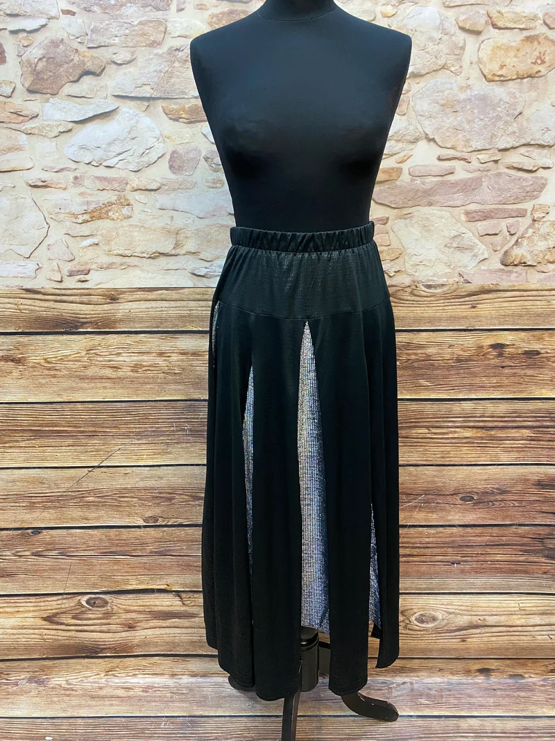 Vintage Rock schwarz mit Glanz-Einsätzen – 20er Jahre Stil Abendgarderobe Größe 48