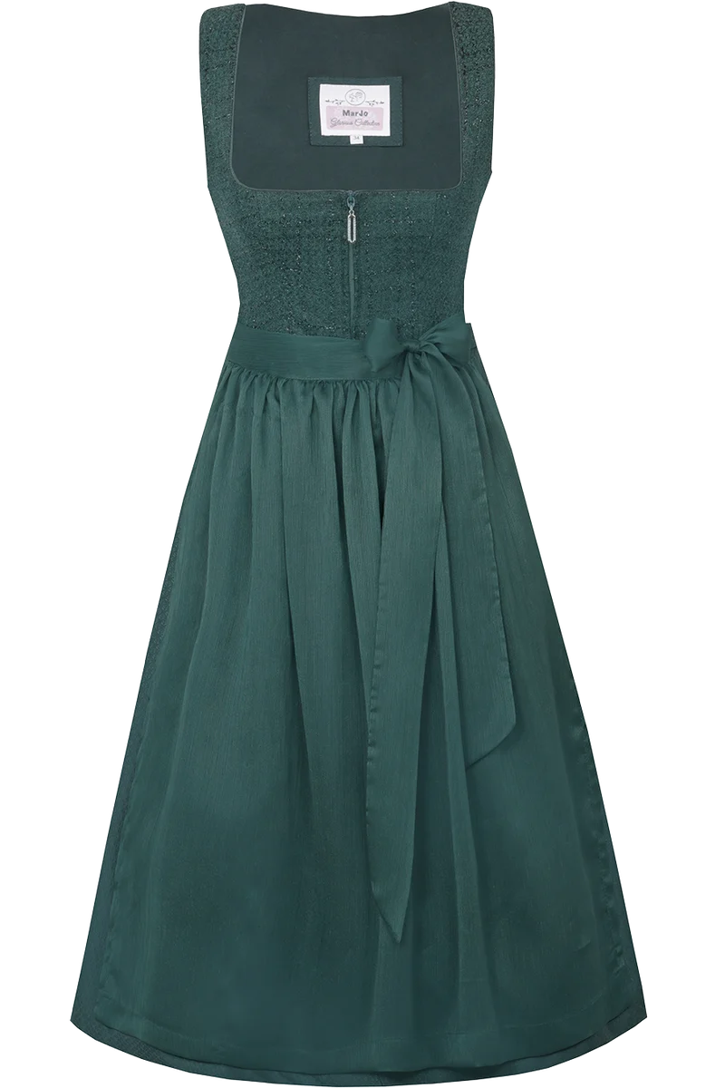 Midi-Dirndl im edlen Bouclé-Look Gaimersheim 70cm - flaschengrün