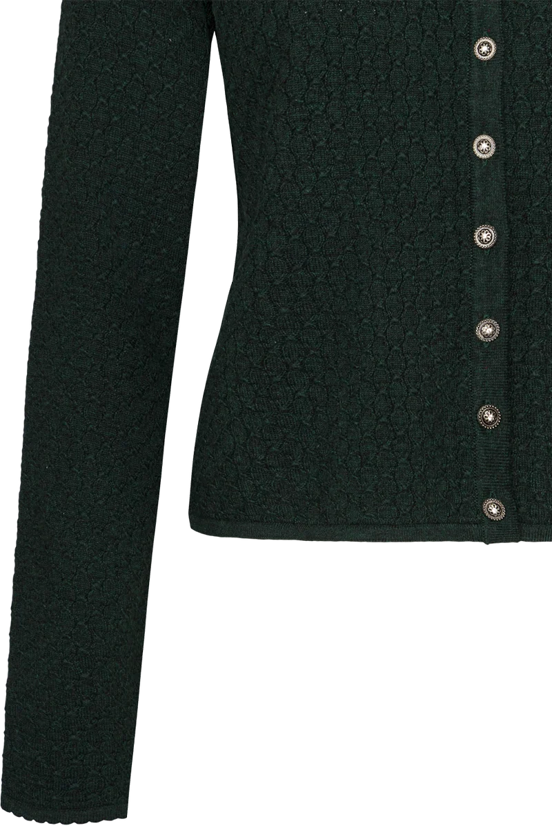 Dirndljacke kurz mit Wabenmuster - dunkelgrün