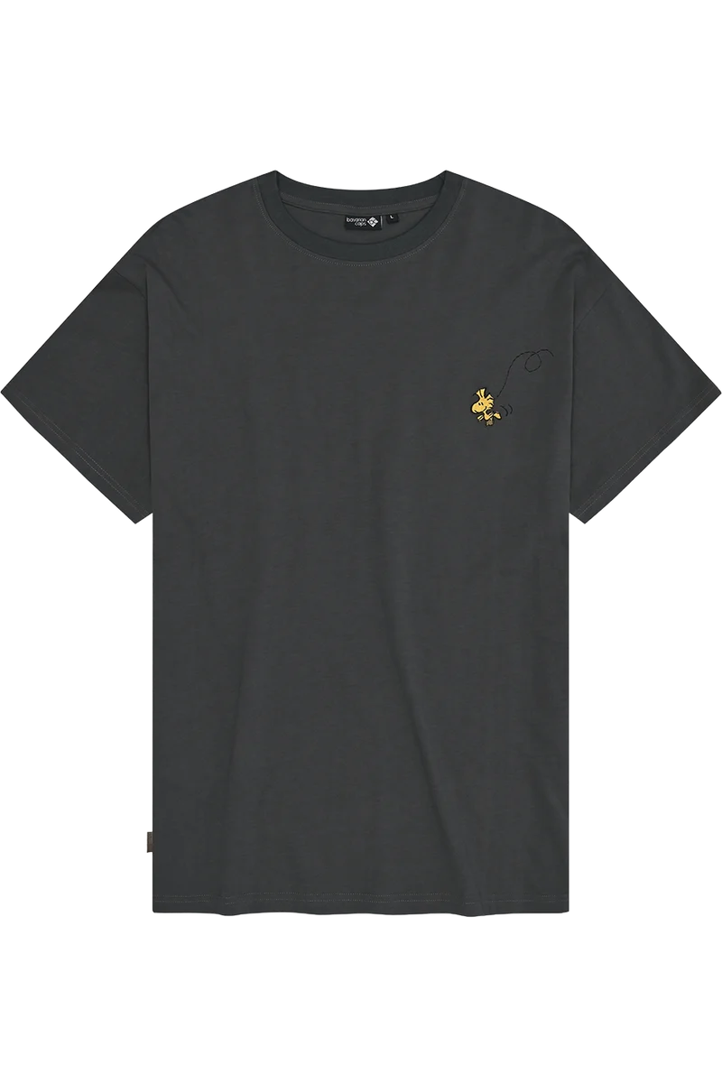 Herren T-Shirt Peanuts 'Ned mid mir' - dunkelgrau
