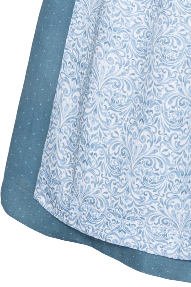 Teen Midi-Dirndl aus Leinen-Baumwolle - blau