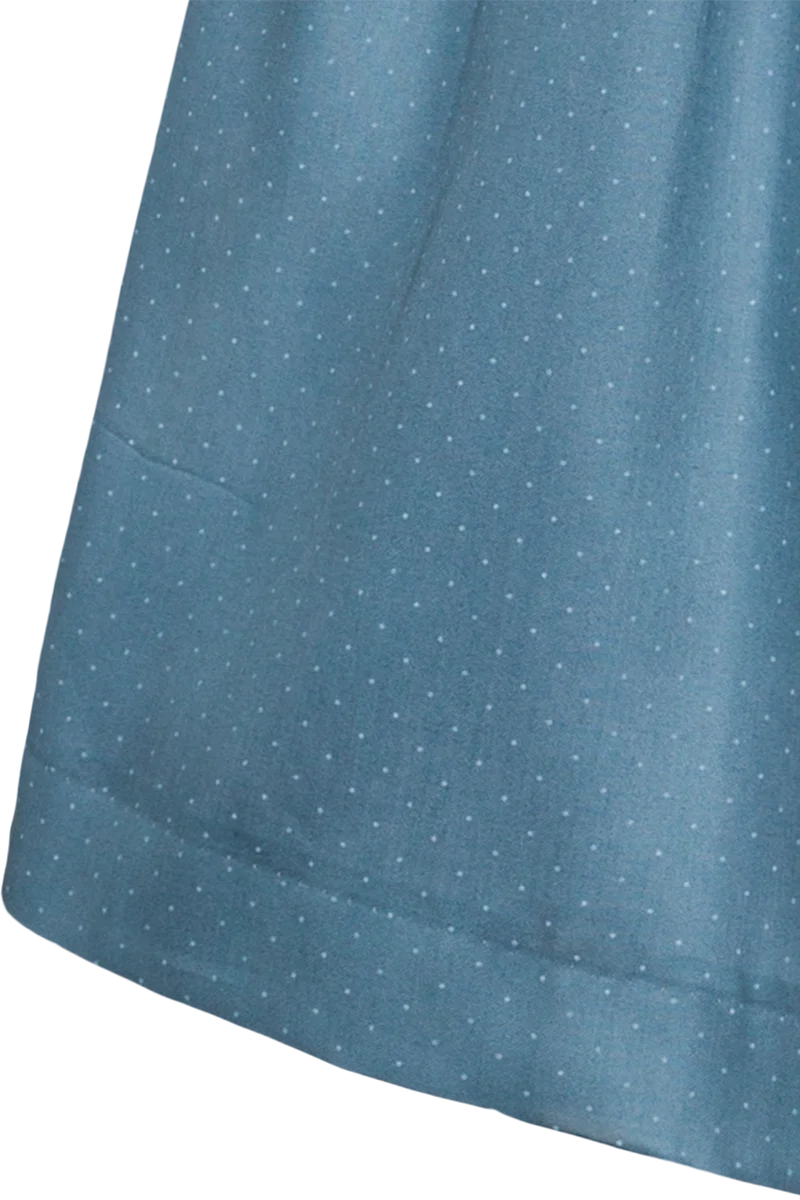Teen Midi-Dirndl aus Leinen-Baumwolle - blau