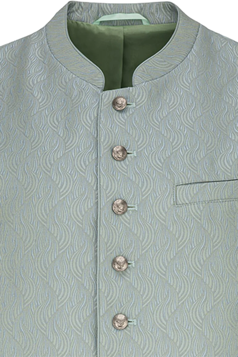 Herren Trachtenweste mit glänzendem Wellen-Jacquardmuster