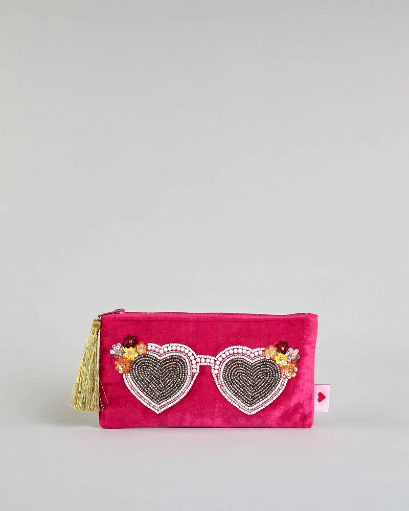 Kosmetiktasche Perlen - Sonnenbrille - Herzilein-Wien