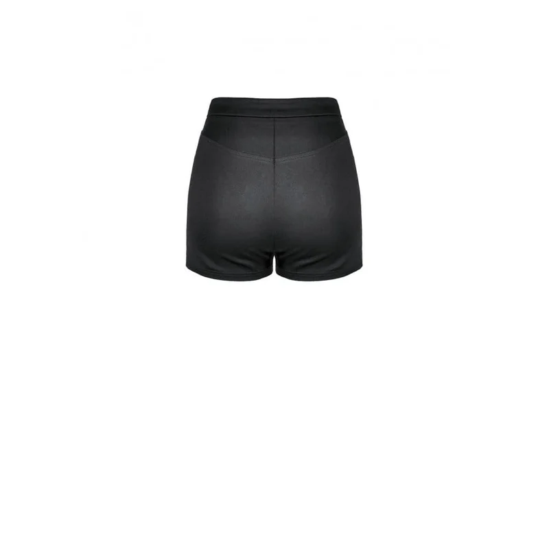 Punkige Damen-Shorts mit Lagenmuster, Spitze, Rüschen und Reißverschluss