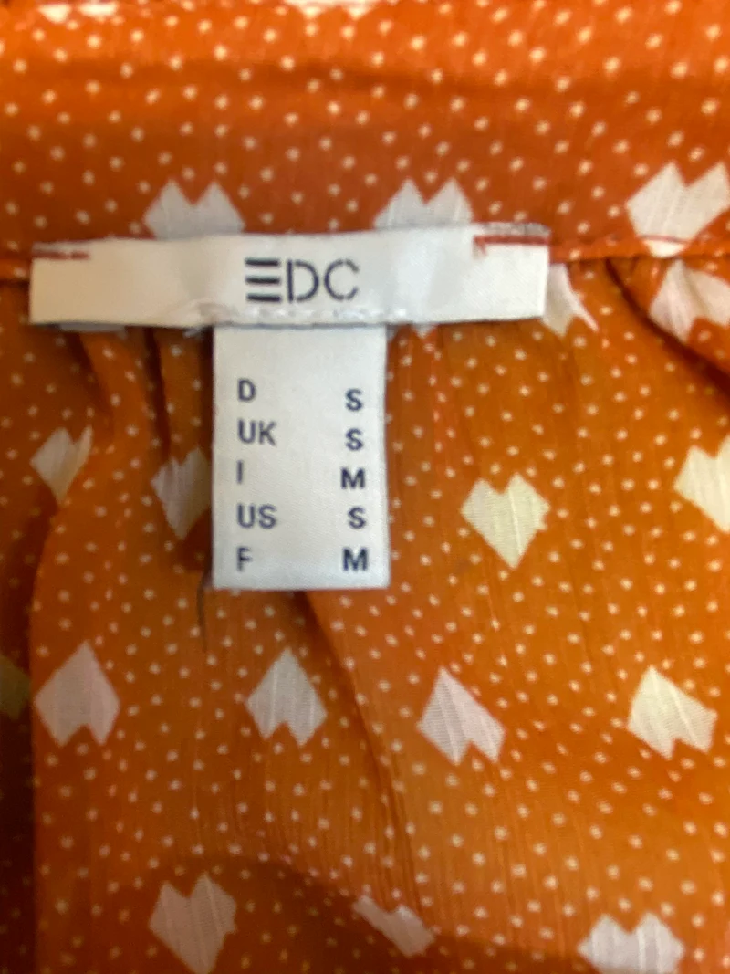 20er Jahre Tageskleid Orange Gr. 38 mit Unterkleid