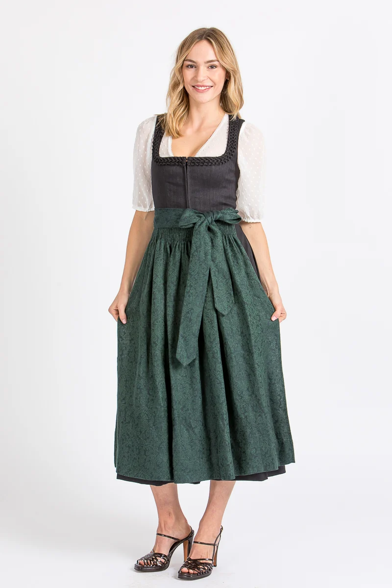 Wenger Dirndlbluse Ida Chiffon Ecru Gepunktet