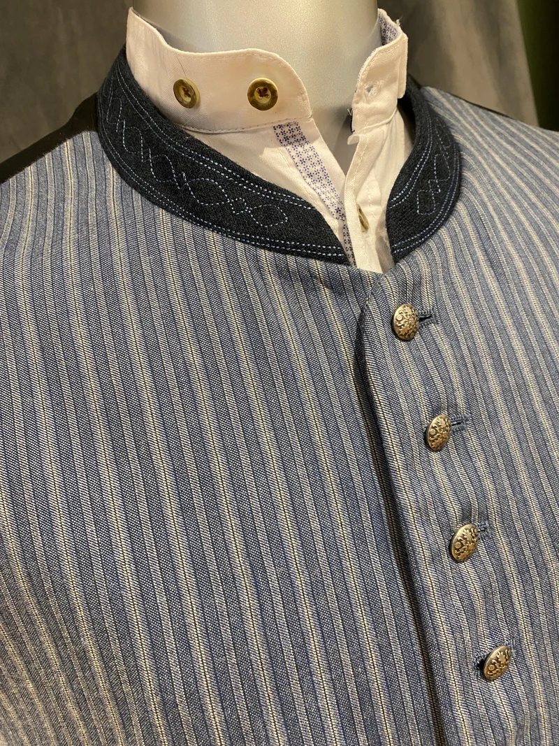Trachtenweste Trachtenheimat Stretch mittelblau
