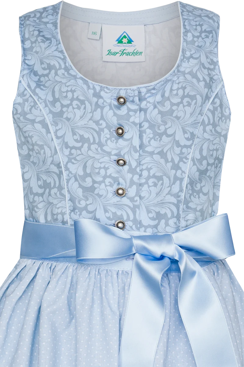 Kinderdirndl aus Baumwolle mit floralem Muster
