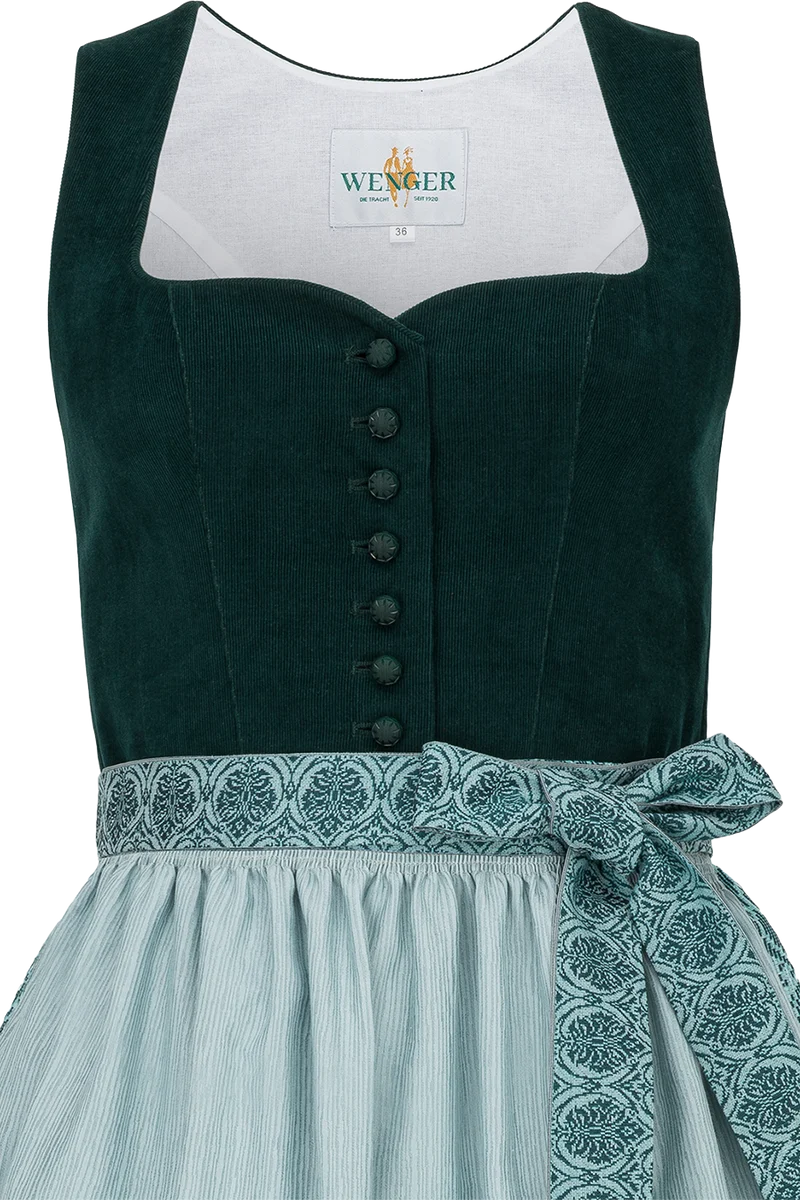 Midi-Corddirndl mit Herzausschnitt