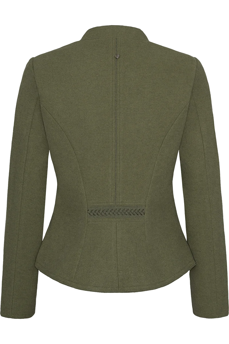 Damen Trachtenblazer in Walkoptik mit Stretch - oliv