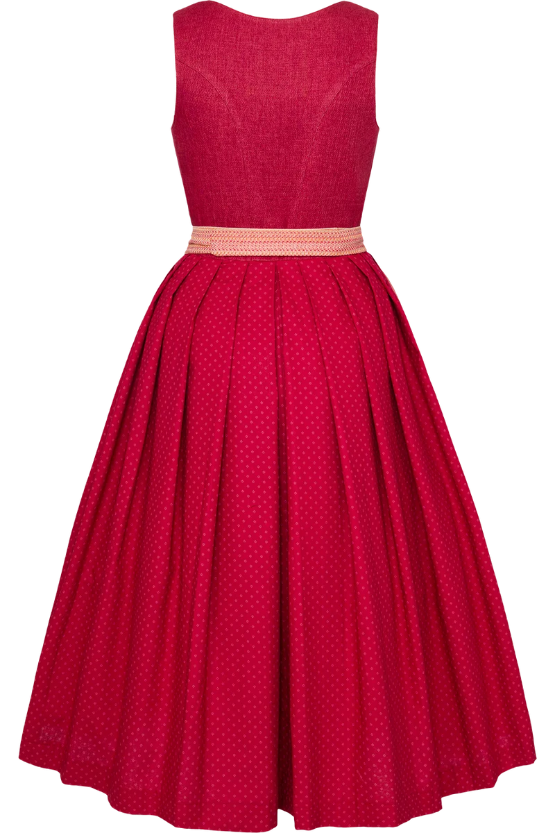 Leinen-Dirndl lang mit Baumwollrock