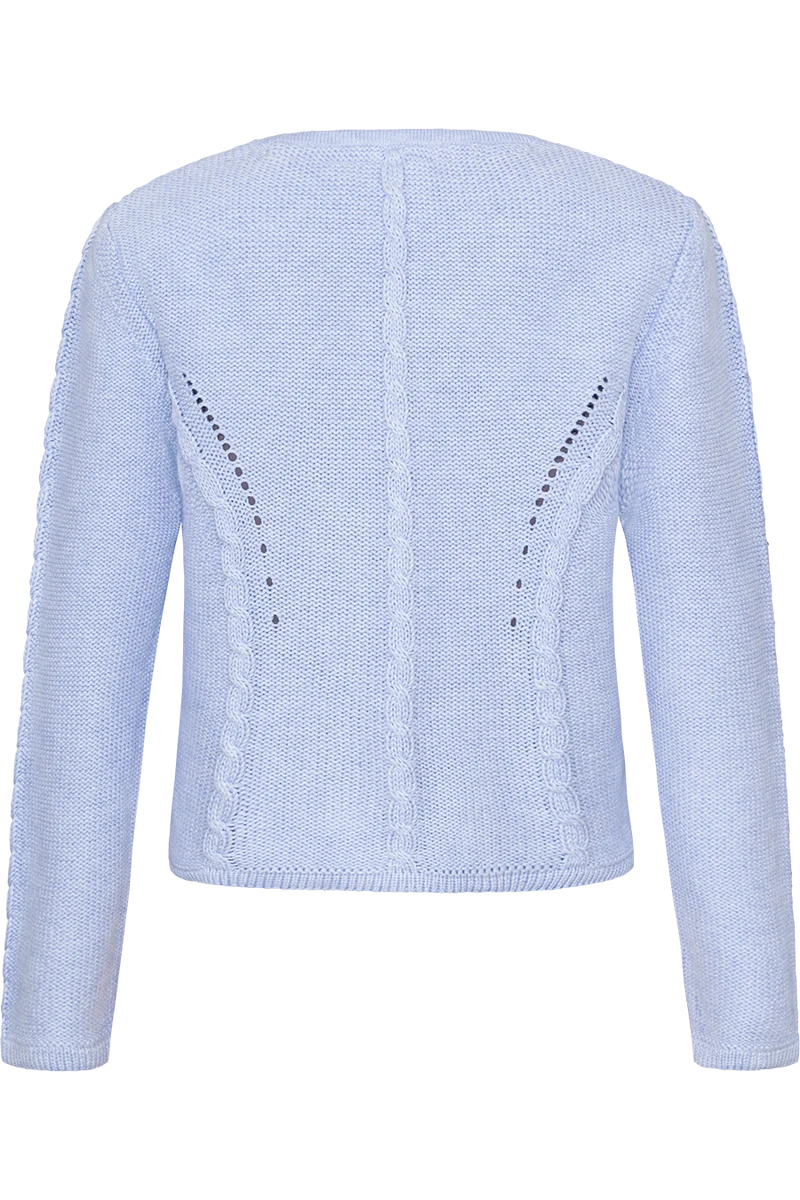 Kinder Trachtenstrickjacke kurz mit Zopfmuster