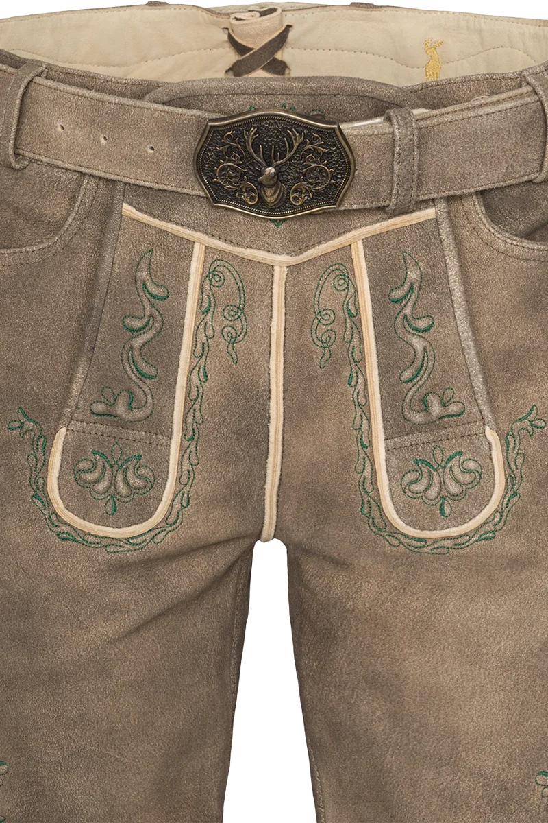 Herren Lederhose kurz aus Hirschleder