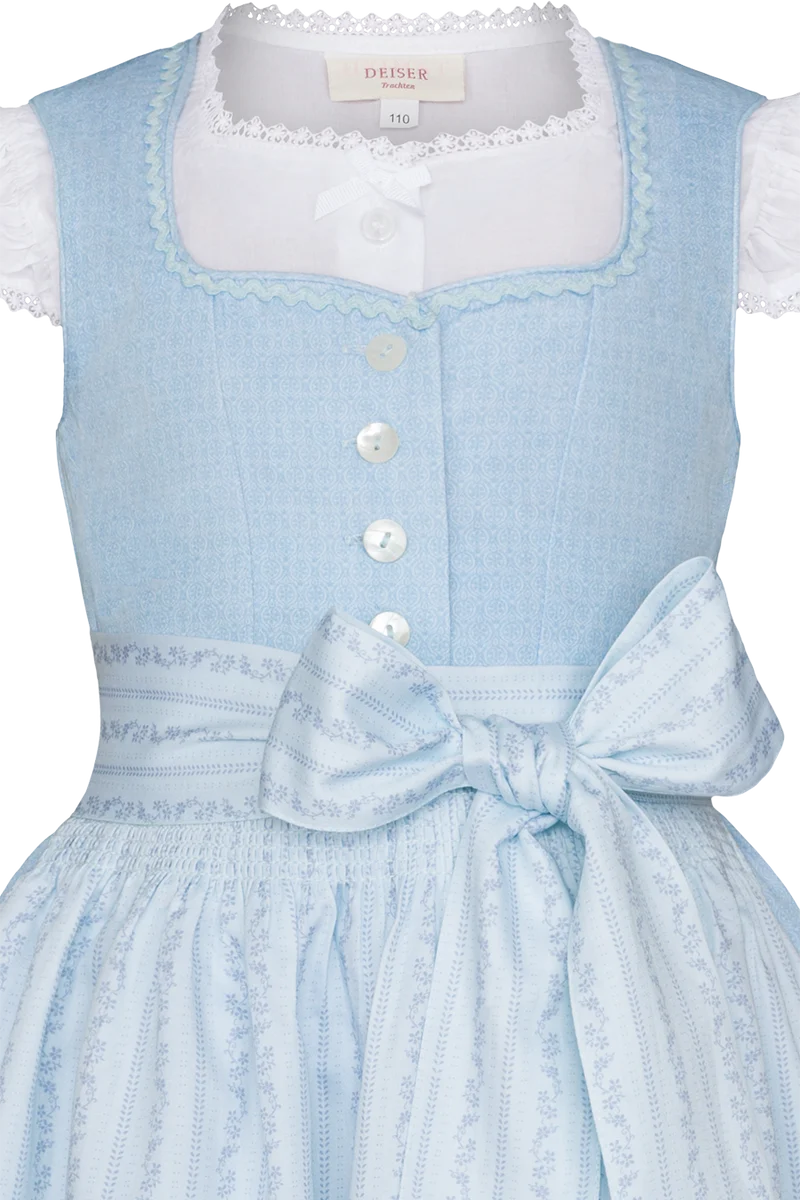 Kinder-Baumwolldirndl mit Flügelarmbluse