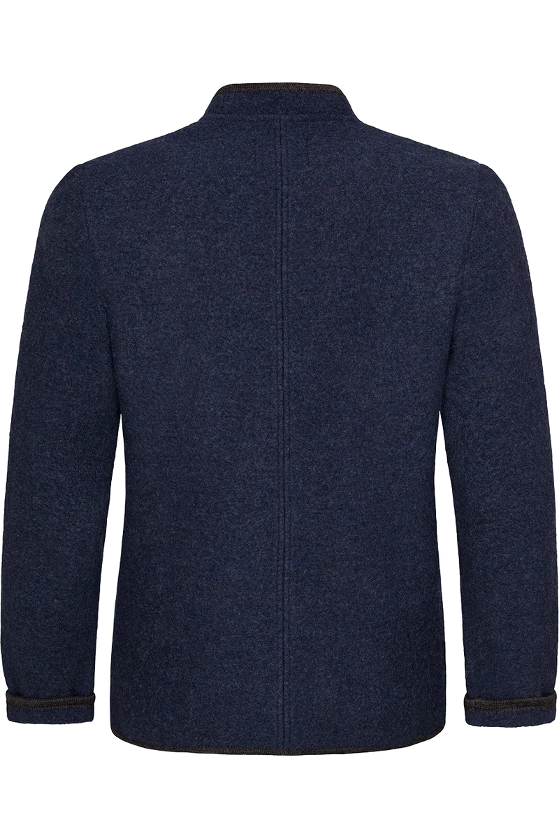 Herren Trachtenjacke aus Schurwolle - marine/anthra
