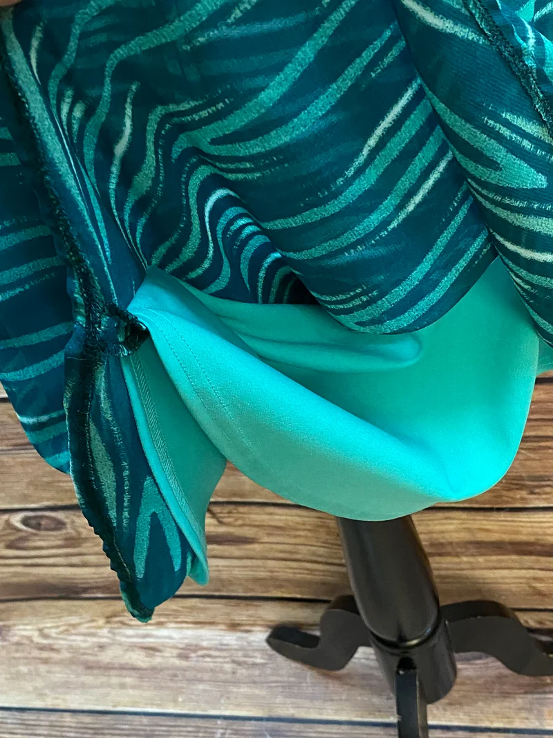 Vintage Cocktailkleid türkis mit Pailletten Gr. 40 elegant