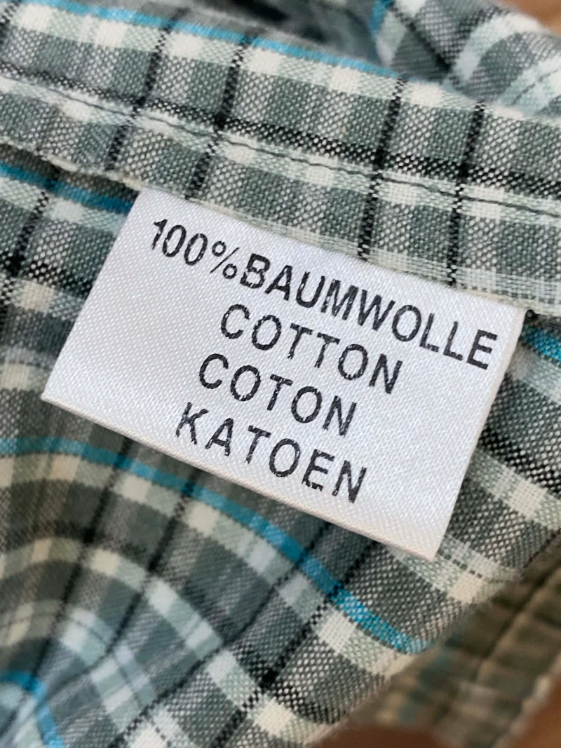 Vintage Trachtenhemd Herren Grün Kariert Edelweiß Gr. 47 Kurzarm