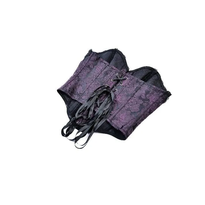 Gothic-Schnürkorsett für Damen, Jacquard-Overbust-Korsett, Lila