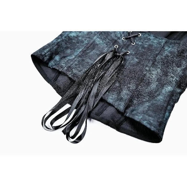 Gothic-Vintage-Jacquard-Schnürkorsett für Damen mit Überbrustumfang