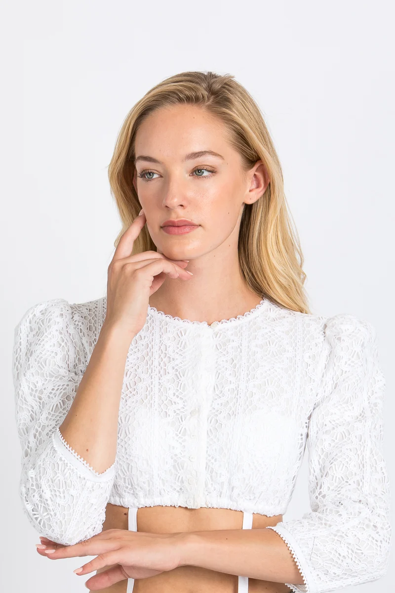 Gottseidank Dirndlbluse Mariella weiß