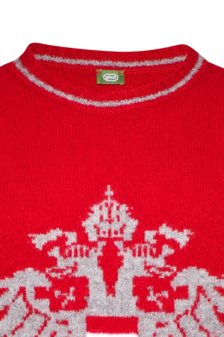 Strickpullover mit Doppeladler-Intarsie
