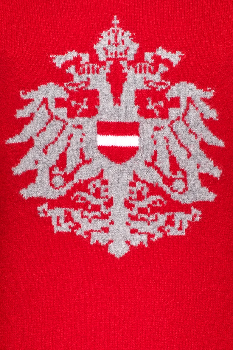Strickpullover mit Doppeladler-Intarsie