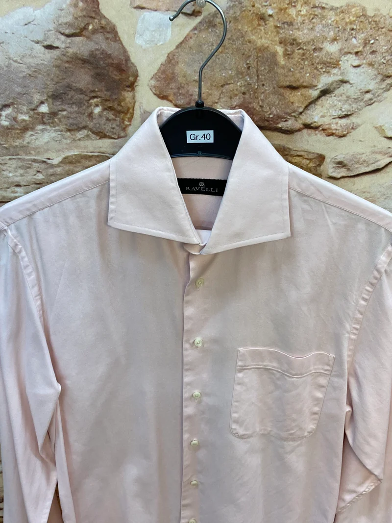 Vintage Hemd Herren rosa Gr. 40 Ravelli elegant