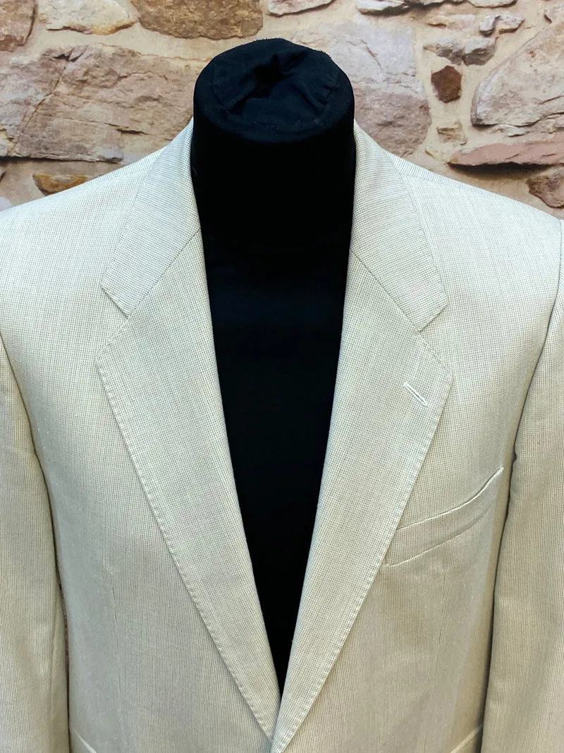 Vintage Herren Sakko Elfenbein Gr. 50 Bleiche Day-Line
