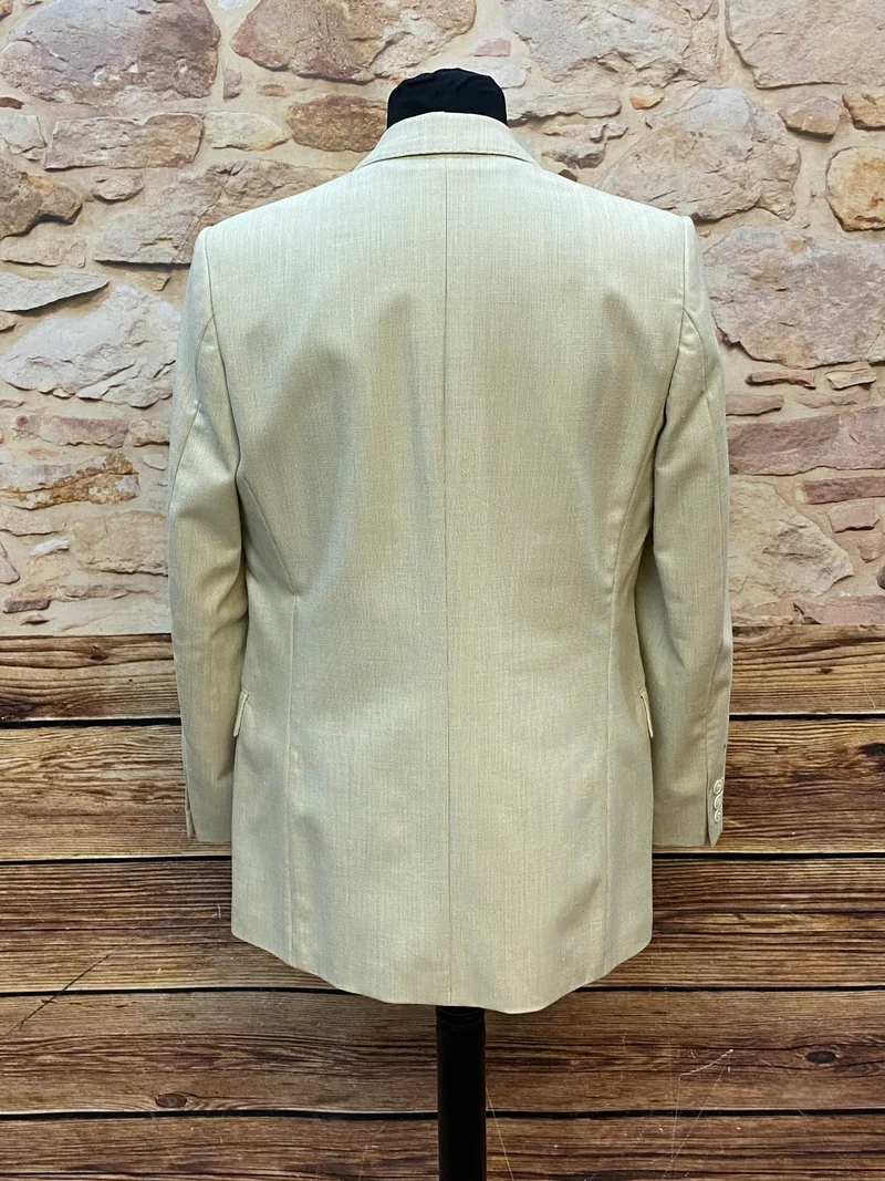 Vintage Herren Sakko Elfenbein Gr. 50 Bleiche Day-Line