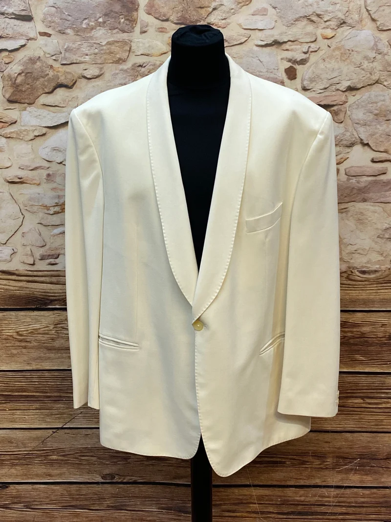 Vintage Dinner Jacket Creme – Smoking Sakko Herren Gr. 60