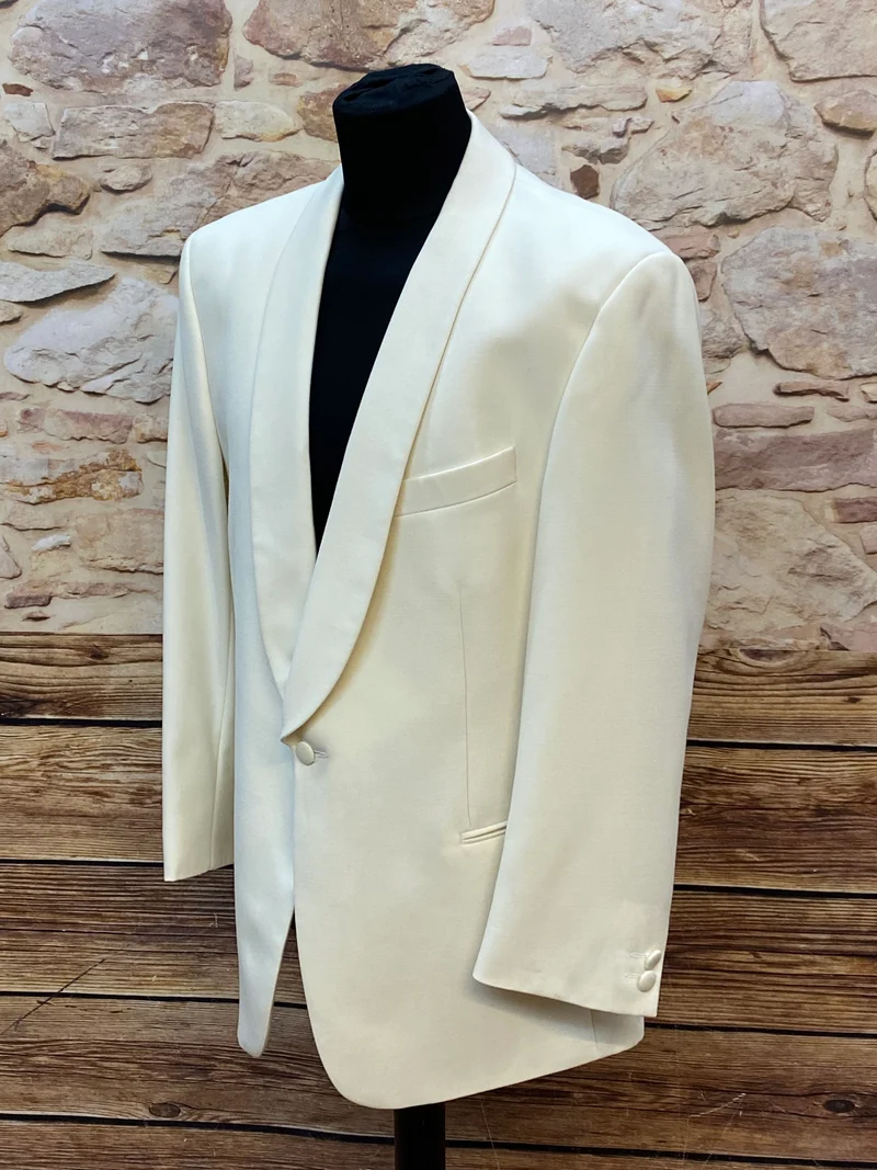 Vintage Dinner Jacket Creme – Smoking Sakko Herren Gr. 26