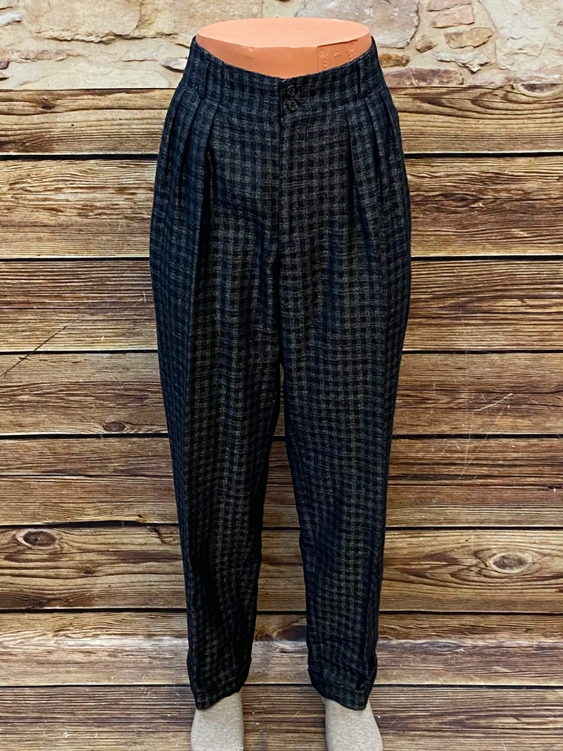 Vintage Damen Karottenhose 80er Jahre kariert Gr. 38