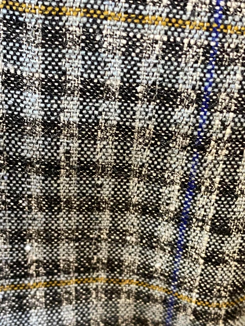 Vintage Herren Tweed Bundfaltenhose 1990er Karo Schurwolle Gr. 48